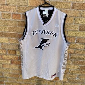 Vintage 90s Reebok X Allen Iverson Jersey Large Silver